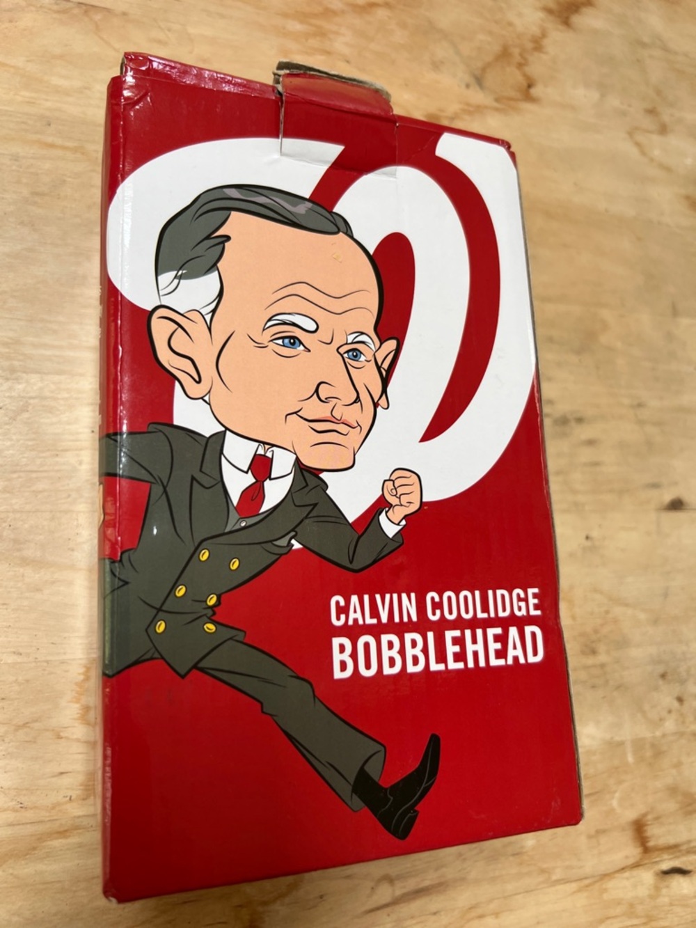 Calvin Coolidge Red Bobblehead - Historical Home Accent